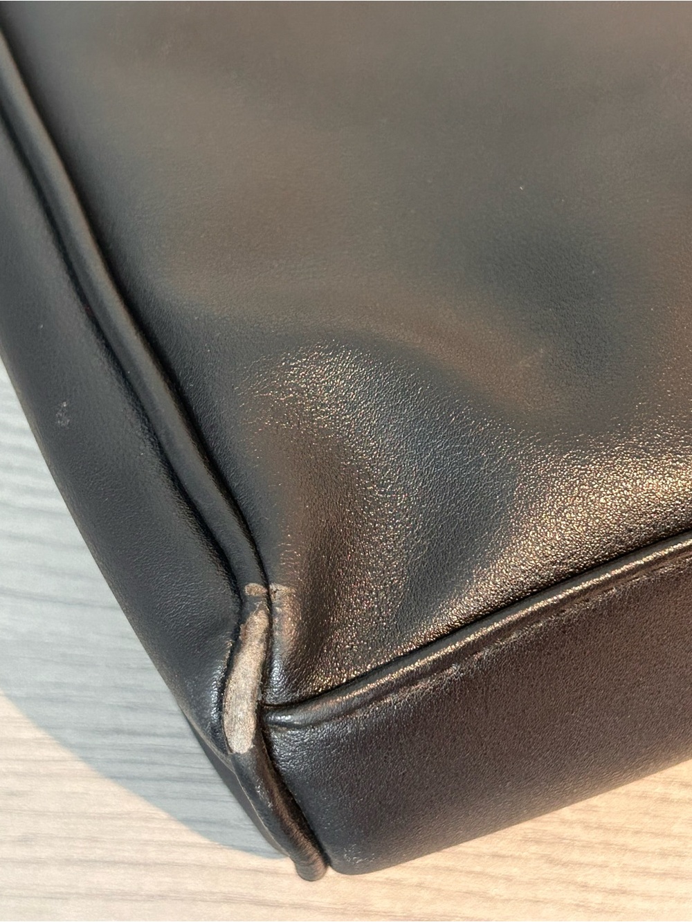 Quilted Black Gold Chain-Handle Tote Bag - Picture 5 of 11